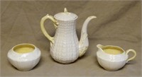 Irish Belleek Porcelain Lustre Tea Set.