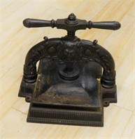 Exceptional Gothic Revival Cast Iron Book Press.