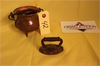Vintage pot and iron