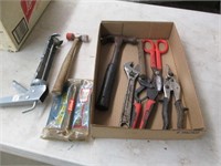 Flat of misc. hand tools