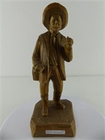 CARON 11.75" CARVED WOODEN MAN