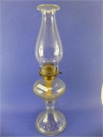 18" CLEAR BASE PEDESTAL OIL LAMP