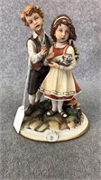 Capodimonte Fine Porcelain Boy & Girl Figure
