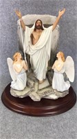 Franklin Mint Christ Risen Porcelain Bisque Figure