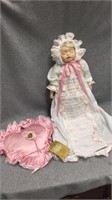 Franklin Heirloom Porcelain Doll Newborn