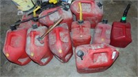 Large Lot of Gas Cans