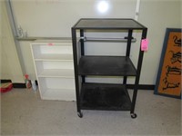Metal Rolling Cart and Bookcase