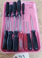(12) assorted Snap-on screwdrivers