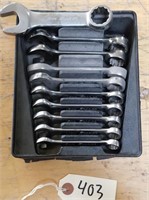 Snap-on metric wrench set