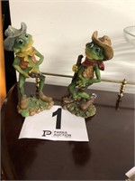 (2) Frog Figurines