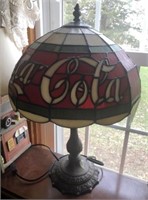 Coca-Cola stained glass styled lamp