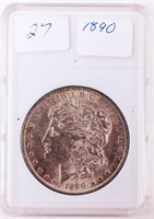Coin 1890  Morgan Silver Dollar Almost Unc.