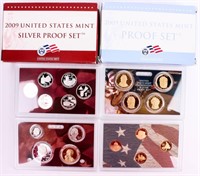 Coin 2009 Silver & Standard Proof Sets in Boxes