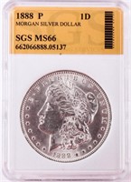 Coin 1888  Morgan Silver Dollar SGS MS66