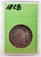 Coin 1828 U.S. Capped Bust Half Dollar Almost Unc.