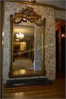 Antique neoclassical pier mirror, ornate frame