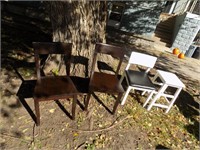 6 misc chairs and stool