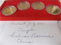 Gold color coins from china