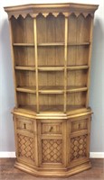 WOOD DISPLAY CABINET WITH STORAGE