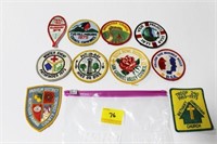 10 BSA PATCHES - 1970'S
