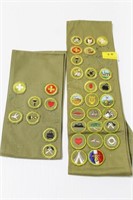 2 SCOUTING SASHES WITH PATCHES
