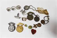 COLLECTION OF BSA JEWELRY: PINS, RING, CUFF
