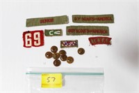 GROUPING: BSA PATCHES AND BUTTONS