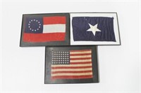 GROUPING: BSA HANDBOOKS AND FRAMED FLAGS