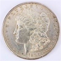 Coin 1886 Morgan Silver Dollar Uncirculated.