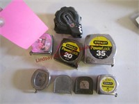 8 mixed tape measure various sizes