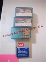 3 boxes & partial of CCI 22LR ammo (approx 133rds)