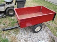 Agri-fab 10cu ft metal pull behind dump yard cart