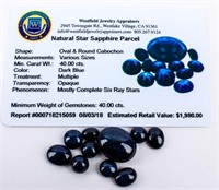 Lot of 10 Star Sapphire Loose Gemstones