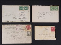 US Stamps 90+ Covers 1920s-40s, many Registered