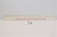 "Mag & Red's" Ruler w/ 1967-68 Football Schedule