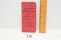 1950 "W. Coppel for County Judge" Notepad