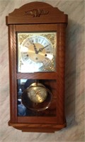 German clock in oak case
