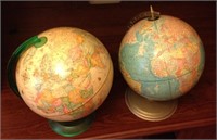 (2) world globes