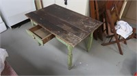 Antique Wooden Table-27"W x 43 1/2" L x 28"H