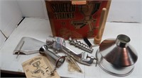 Vintage Squeeze Strainer w/Box
