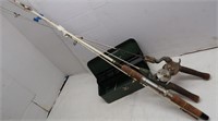 Several Vintage Fishing Poles(2 w/Reels)FishingBox