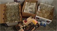 Large Canning Lot-Jars, Rings, Dome Lids