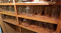 Contents of 3 Shelves-Canning Jars & other Bottles