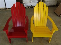 ADIRONDACK SOLID WOOD CHAIRS (CHOICE OF COLOR)
