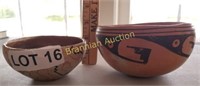 2 Native American Pottery Bowls