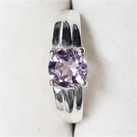 Sterling Silver Amethyst Ring Size 6