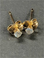 TH- 10KT Gold & Alexandrite Stud Earrings