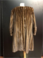 Ladies Neiman-Marcus Brown Mink Fur Coat