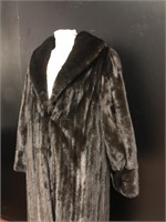 Ladies Full Length Black Diamond Mink Fur Coat