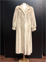 Ladies Full Length Cream Mink Fur Coat by Day Furs